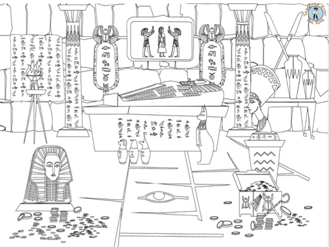 Ancient egypt coloring page