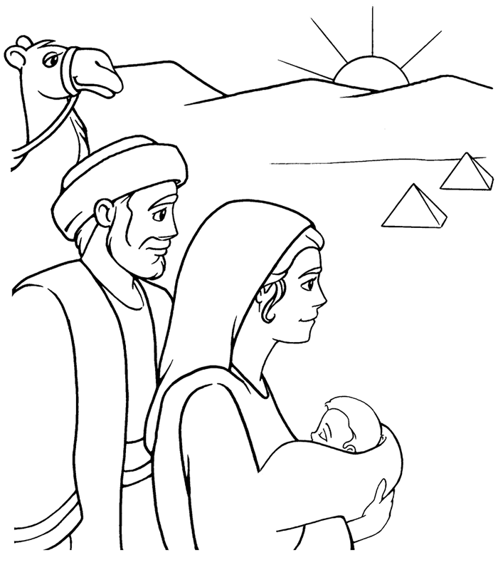 Escape to egypt coloring page bible coloring pages coloring pages bible school crafts