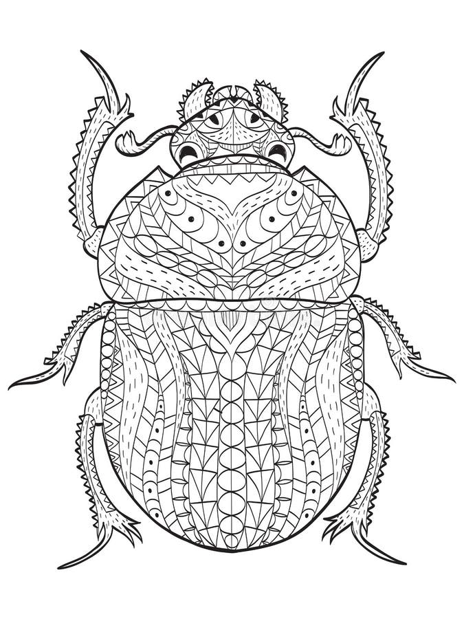 Los carabajos del carabajo mantienen la tierra balanza ilustraciãn del vector