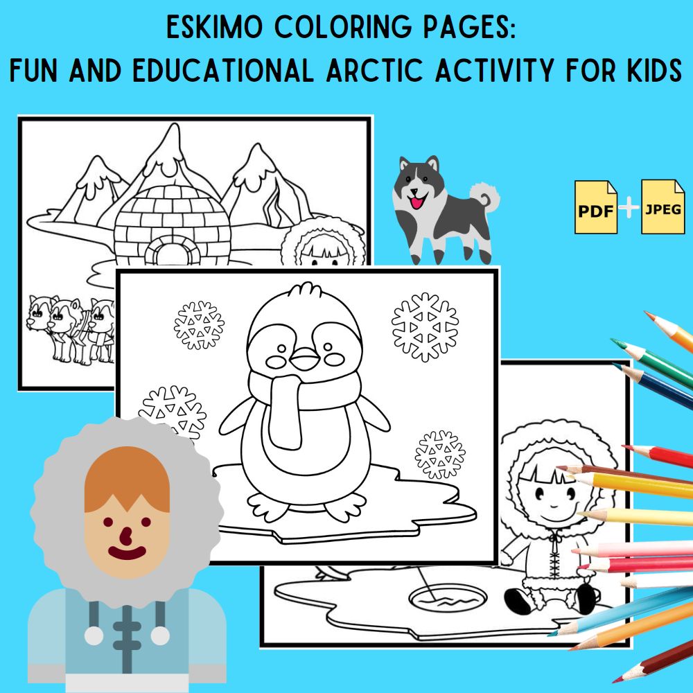 Eskimo coloring pages fun and educational arctic activity for kids made by teachers