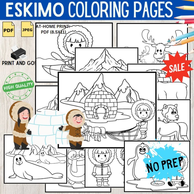 Eskimo coloring pages