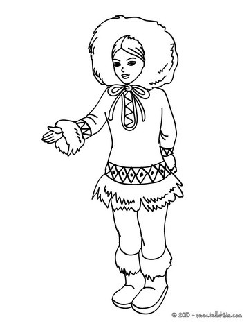 Inuit princess coloring pages