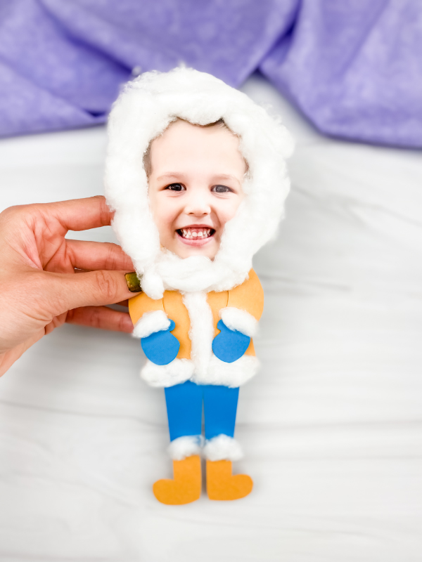 Photo eskimo craft for kids free template