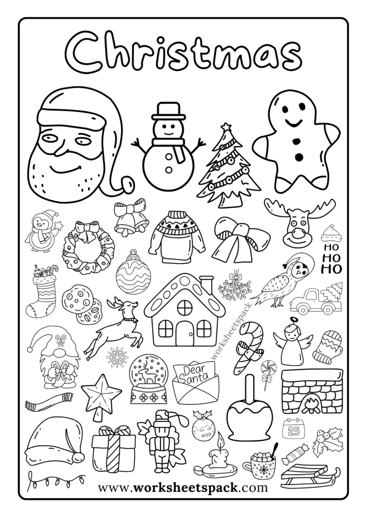 Free christmas coloring pages for kids