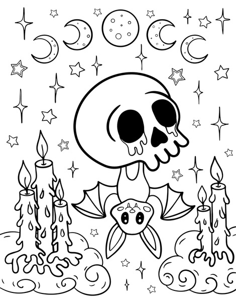 Imãgenes fotos de stock objetos en d y vectores sobre adult coloring pages skulls