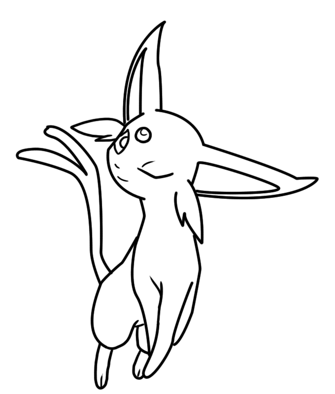 Espeon coloring page by bellatrixie