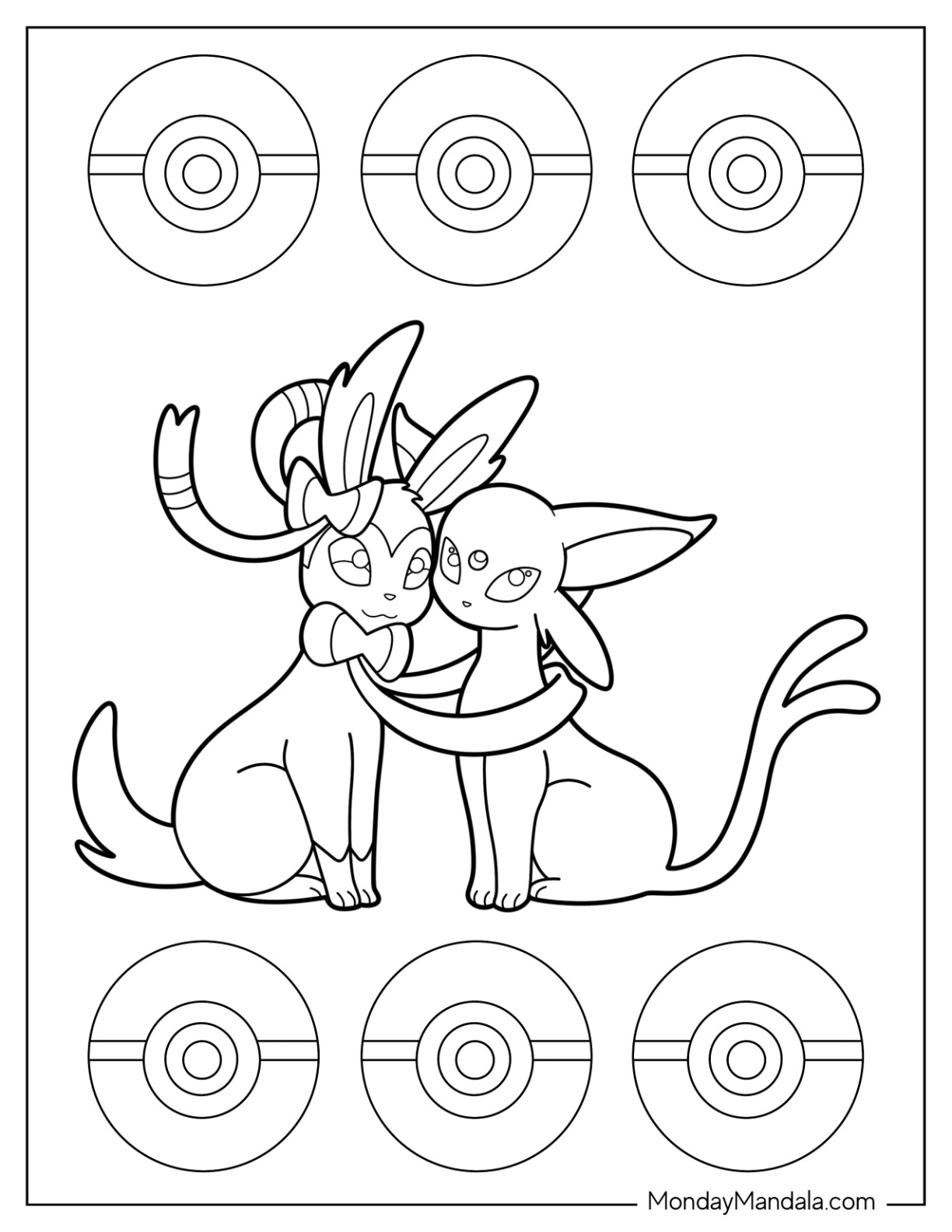 Sylveon coloring pages free pdf printables