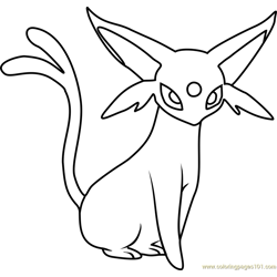 Espeon pokemon coloring pages for kids