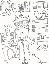 Queen esther coloring pages