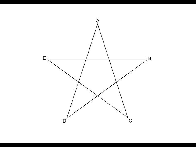 How to draw a five pointed star