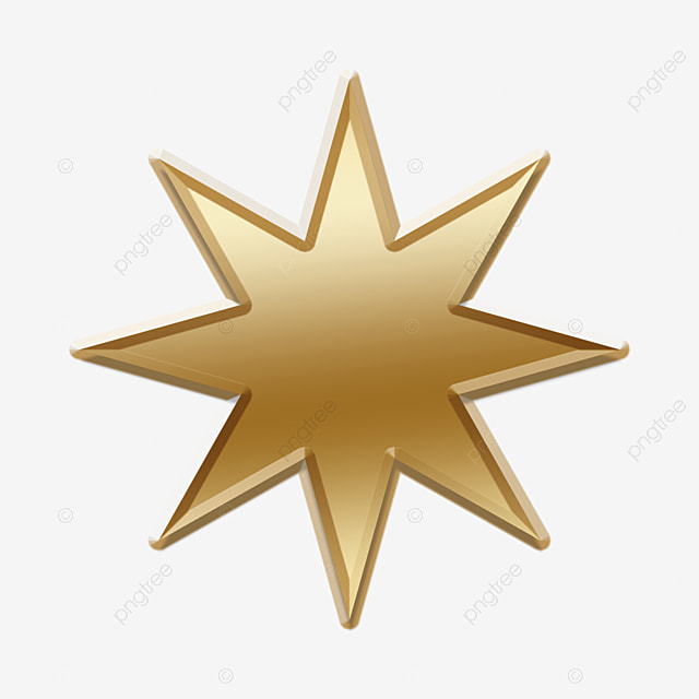 Three dimensional stars png image three dimensional creative hand painted golden stars christmas star three dimensional eight pointed star png image for free download