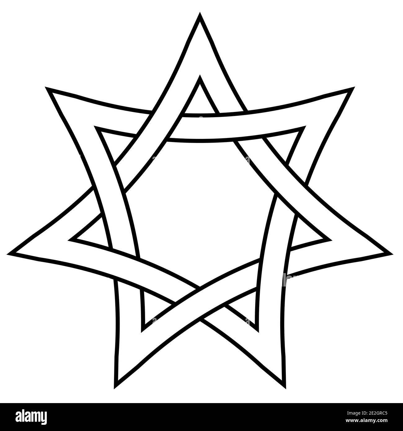 Five pointed star icon outline hi