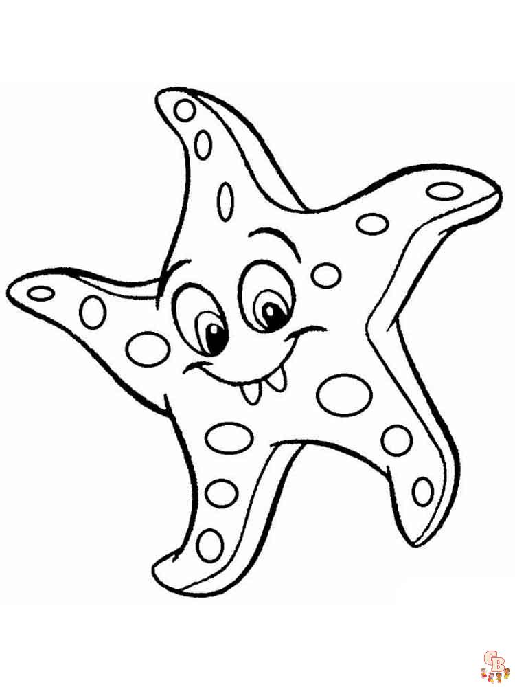 Dibujos para colorear de estrellas de mar gratis