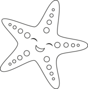 Dibujos de estrella de mar para colorear