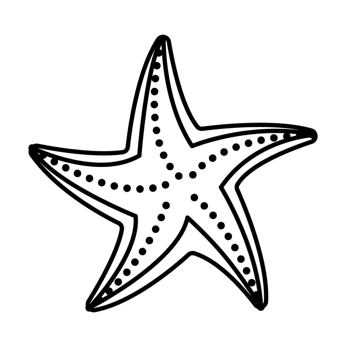 Dibujo de estrella de mar para colorear e imprimir