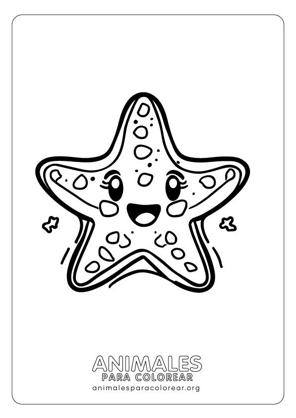 Estrellas de mar para colorear descarga e imprime gratis