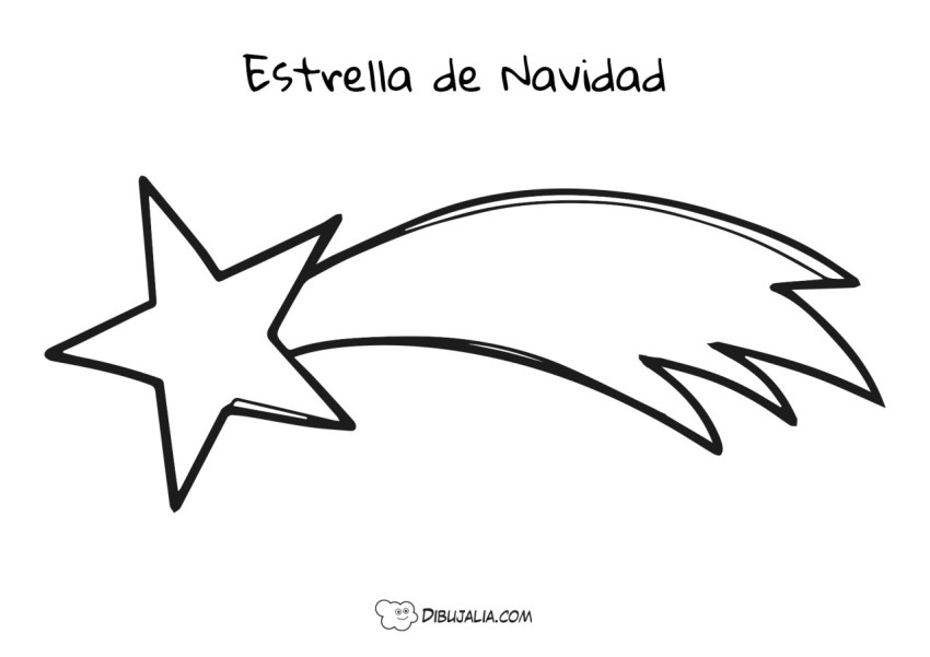 Estrella de navidad para colorear