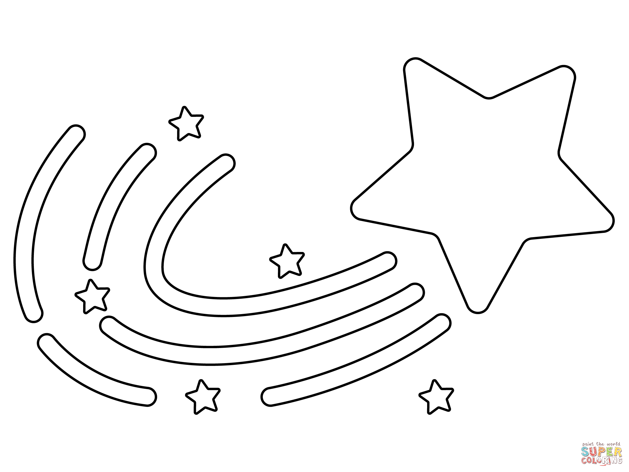 Dibujo de estrella fugaz para colorear dibujos para colorear imprimir gratis