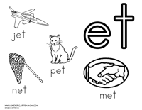 Et word family printables