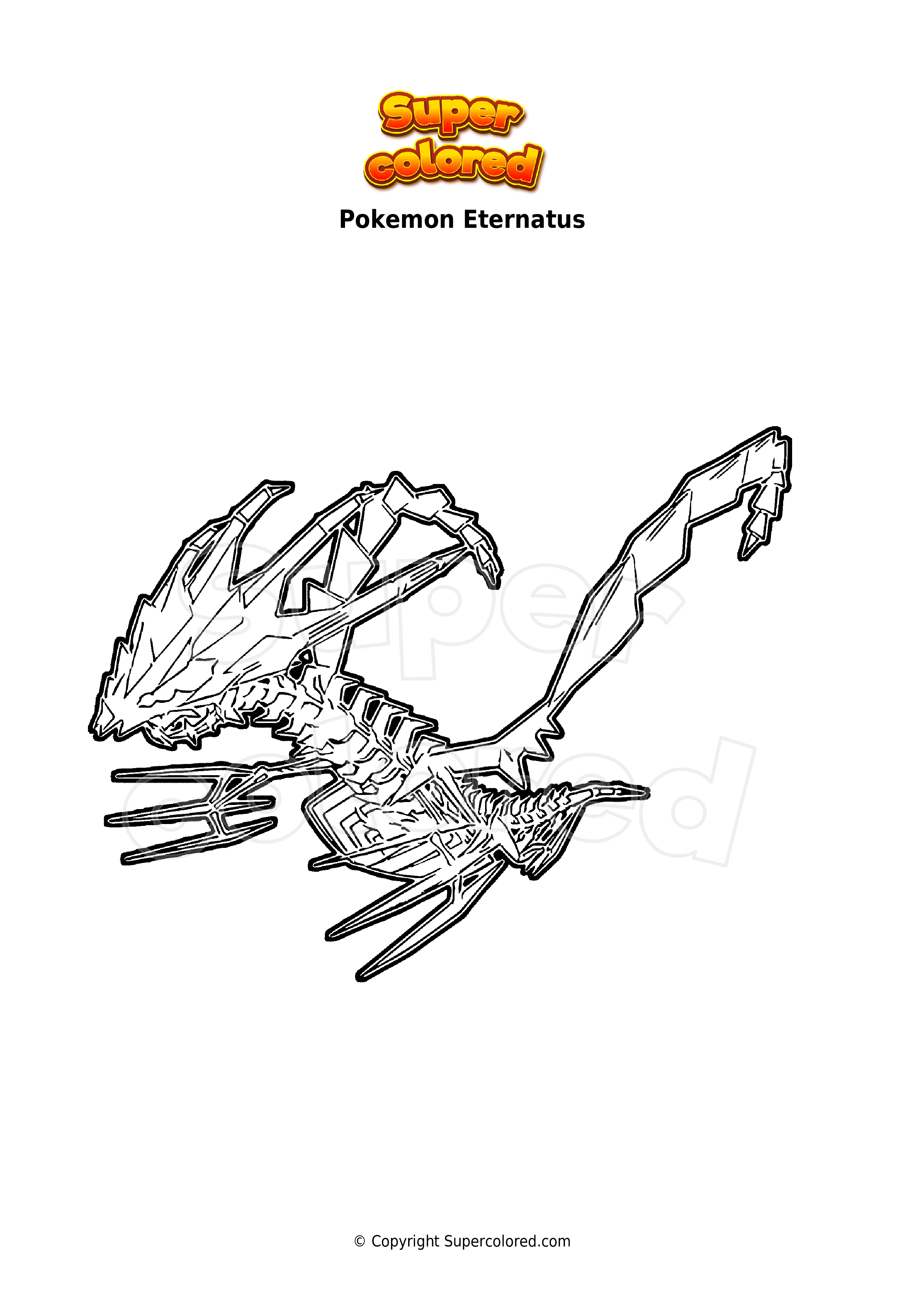 Coloring page pokemon eternatus