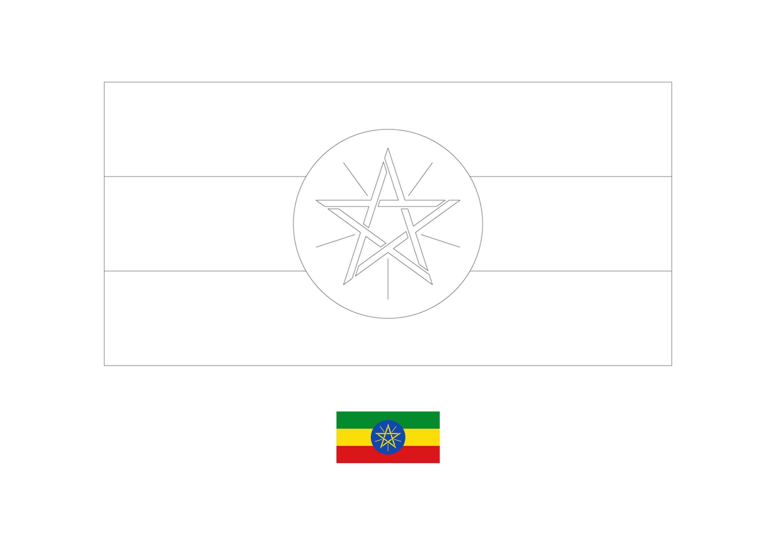 Ethiopia flag coloring page flag coloring pages coloring pages ethiopia flag