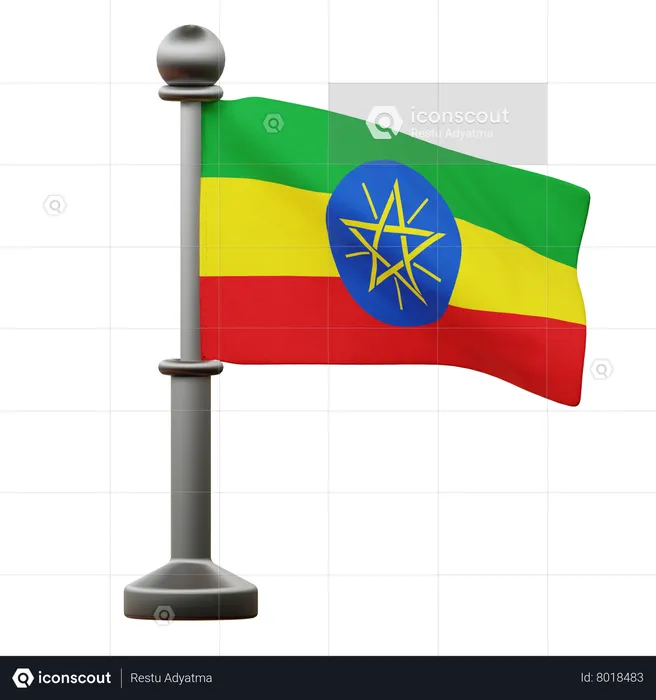 Ethiopia flag flag d icon download in png obj or blend format