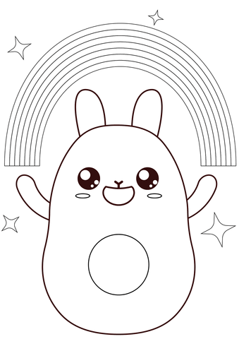 Dibujo de arcoiris kawaii para colorear dibujos para colorear imprimir gratis