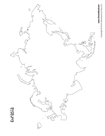 Eurasia map â tims printables