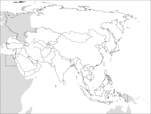 Asia map coloring page free printable coloring pages