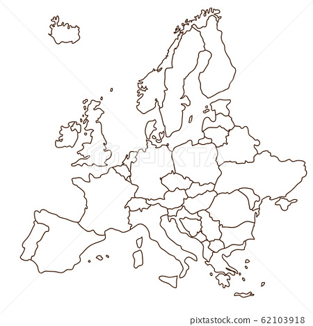 Europe blank map coloring book