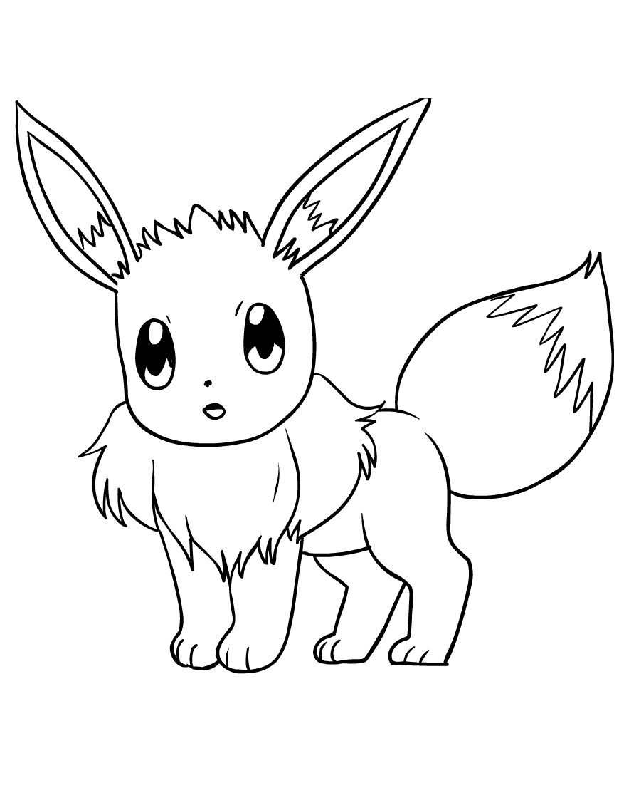 Printable cute eevee loring pages pdf