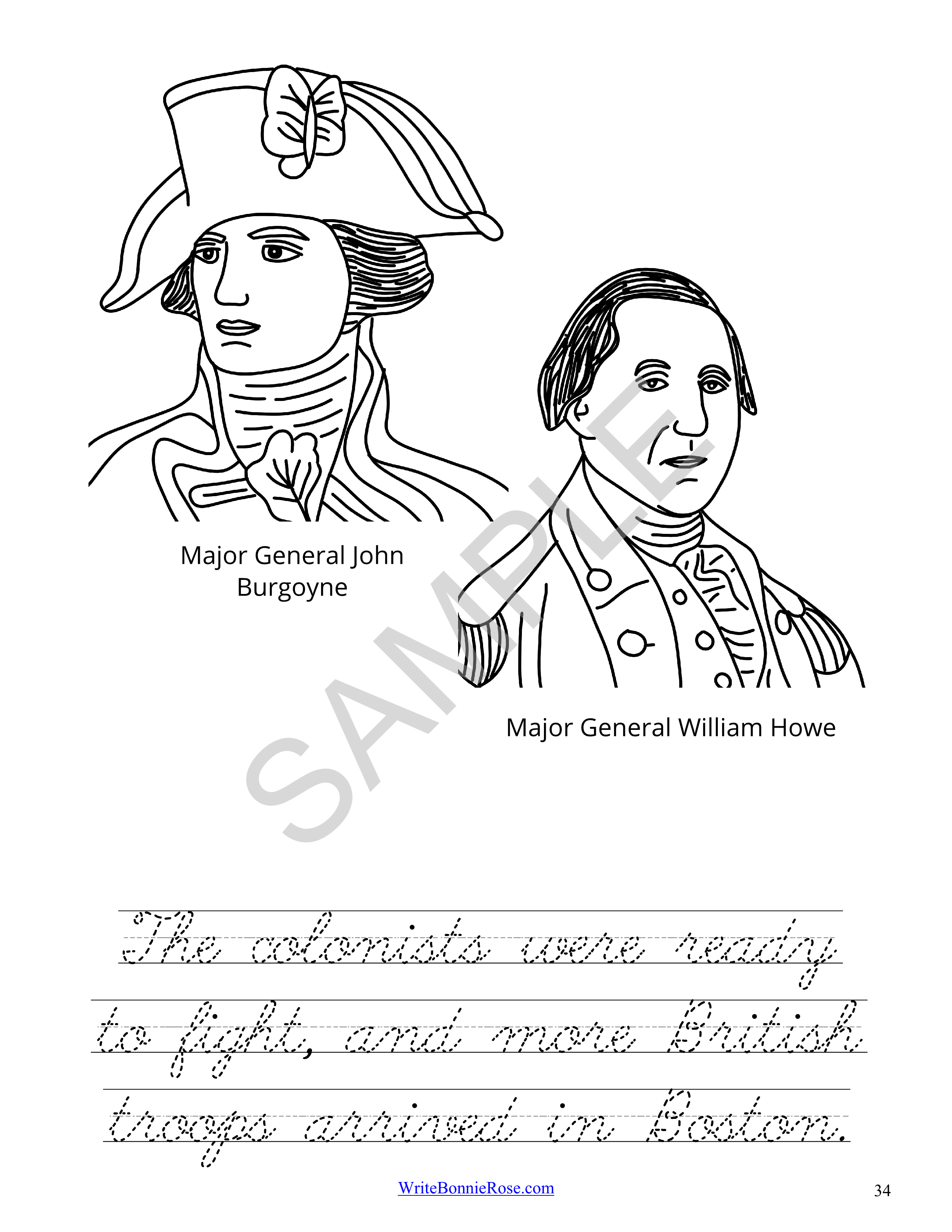 Story of the american revolution coloring book