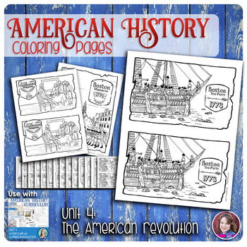 American revolution coloring activities by heidi babin tpt