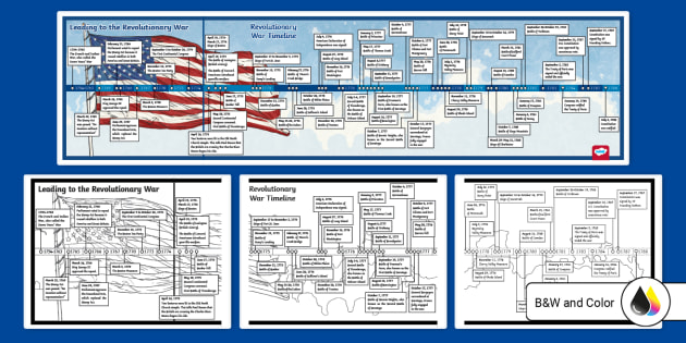 American revolution timeline teacher made