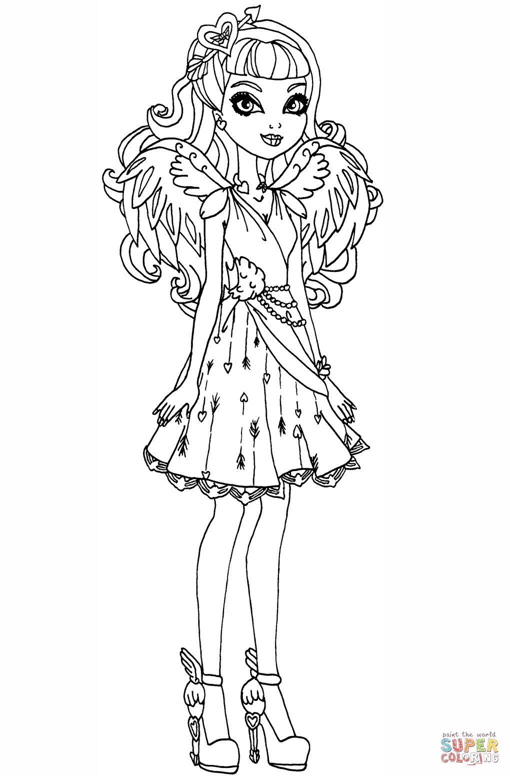 Ever after high cupid ever after high coloring page free printable coloring pages