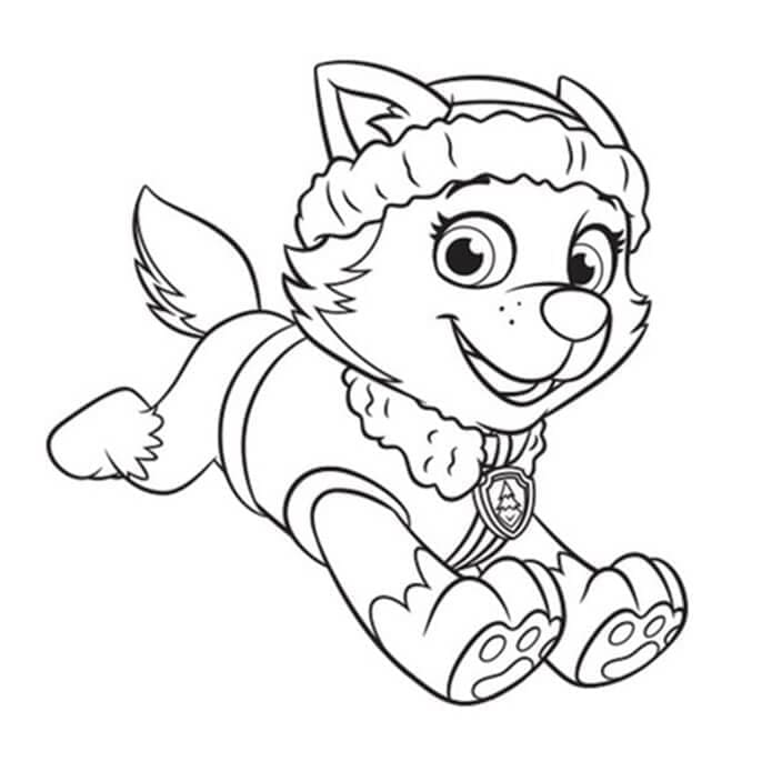 Everest paw patrol image coloring page