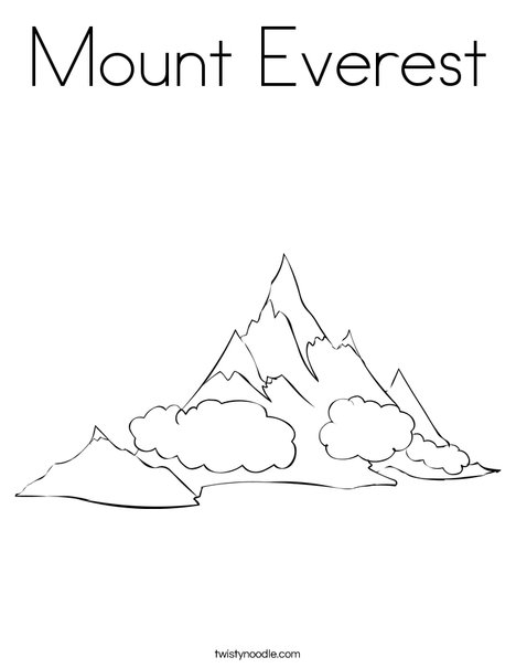 Mount everest coloring page