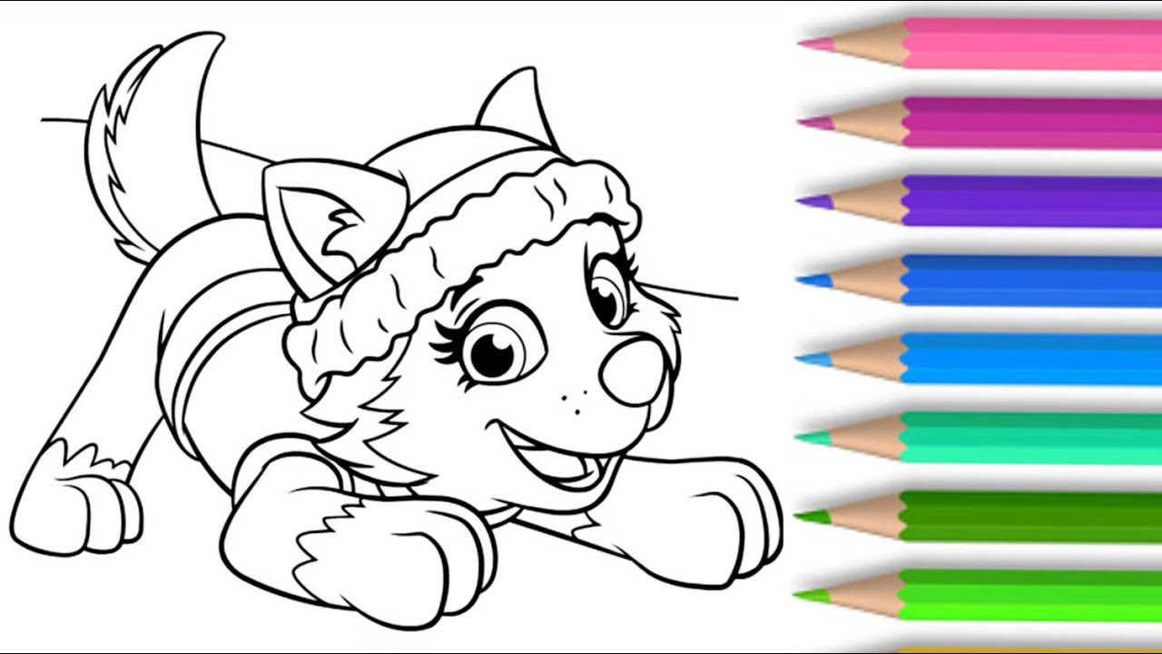 Coloring page everest paw patrol my coloring coloring art coloringpages pawpatrol everest