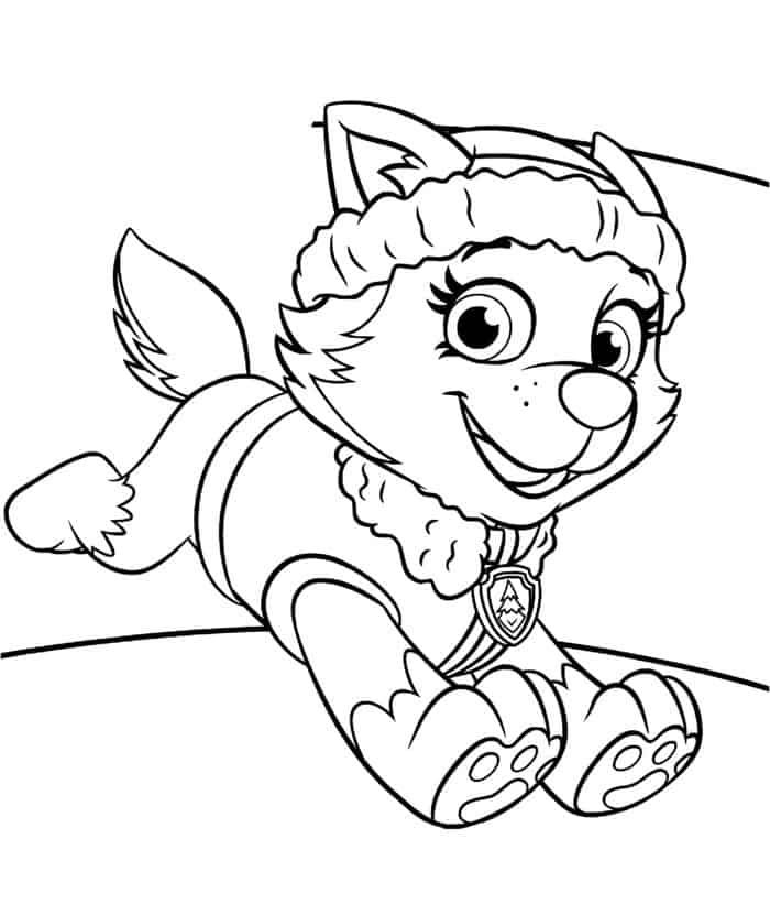 Explore paw patrol coloring pages with everest