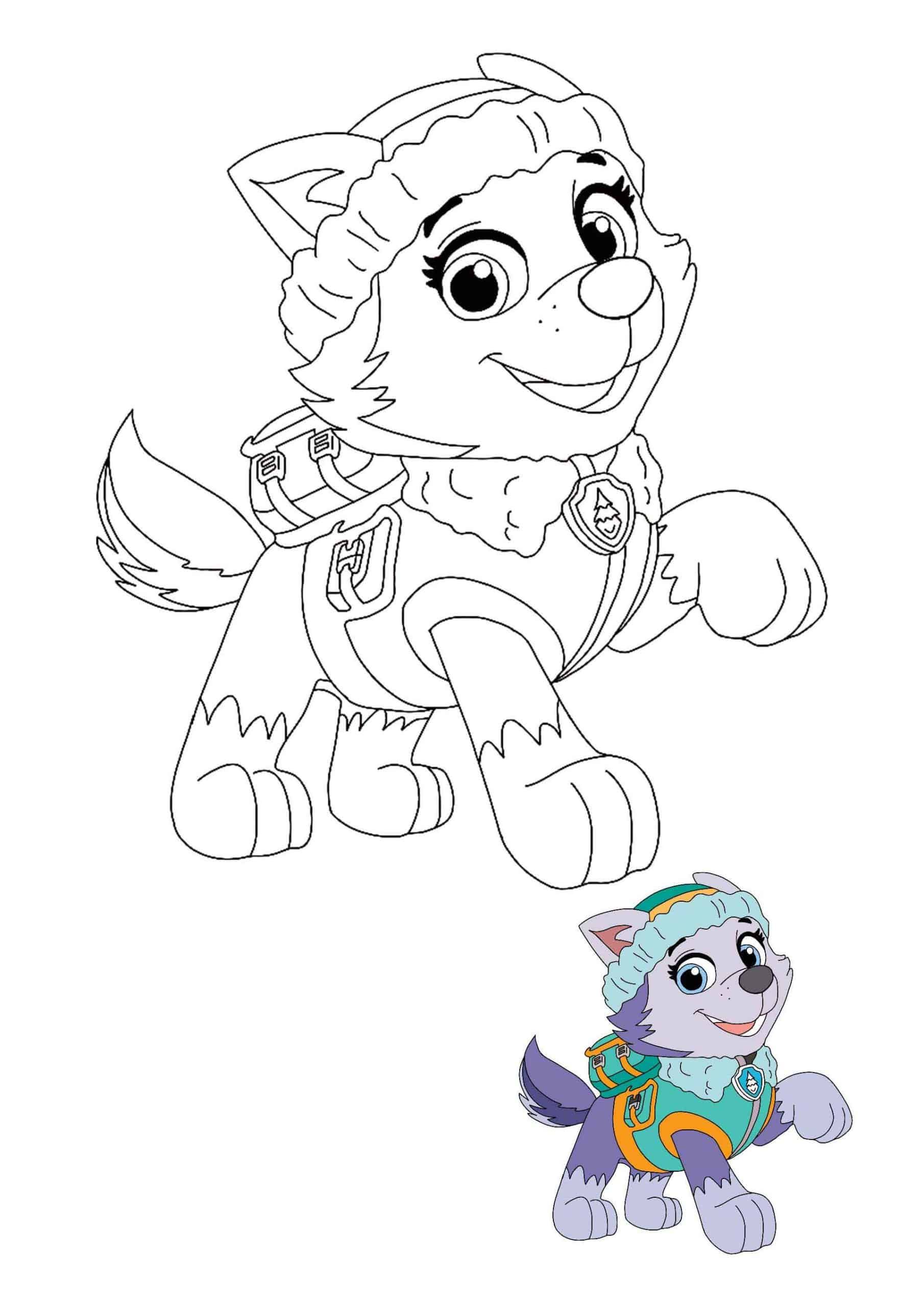 Paw patrol everest coloring pages paw patrol coloring paw patrol coloring pages everest paw patrol