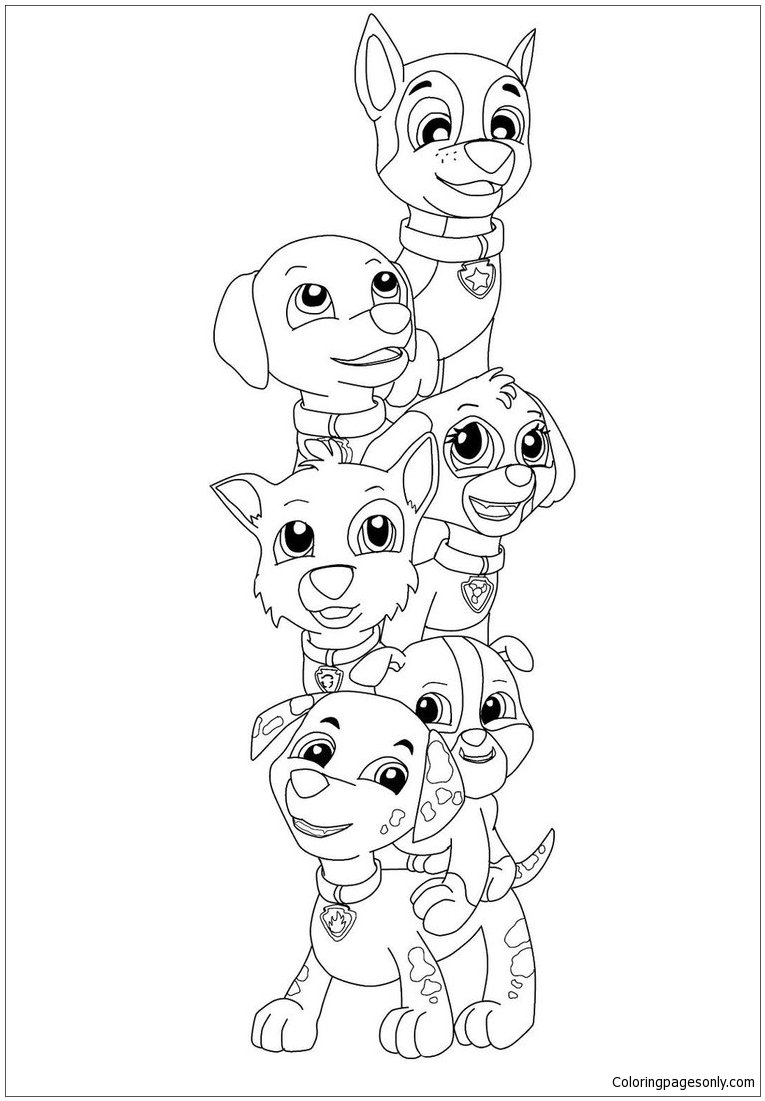 Everest paw patrol coloring pages printable for free download