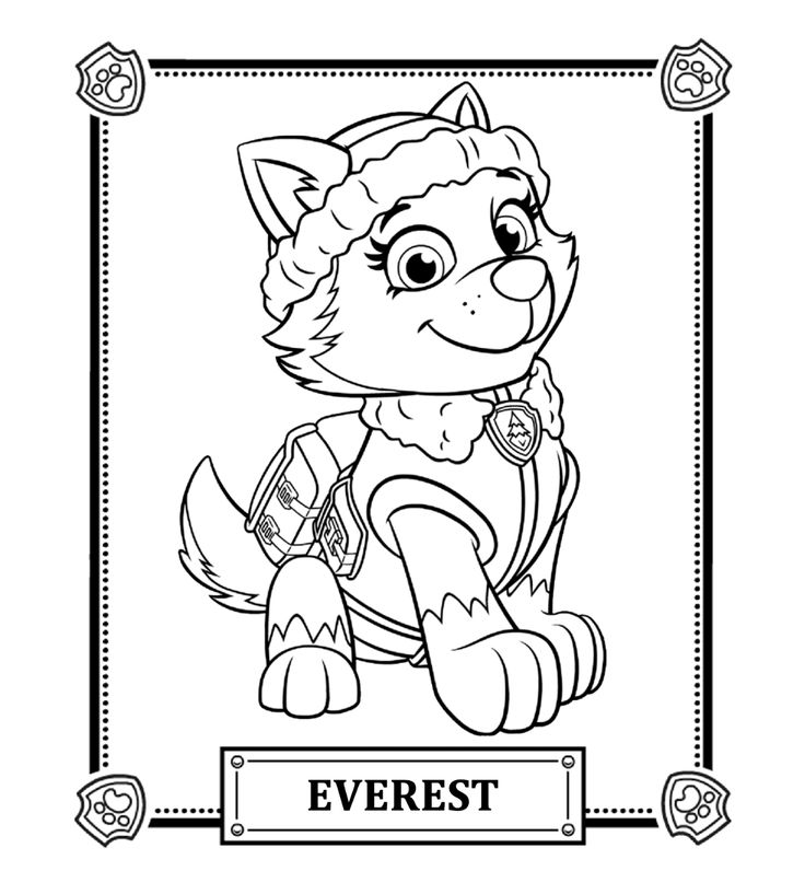 Paw patrol everest coloring pages paw patrol coloring paw patrol coloring pages everest paw patrol