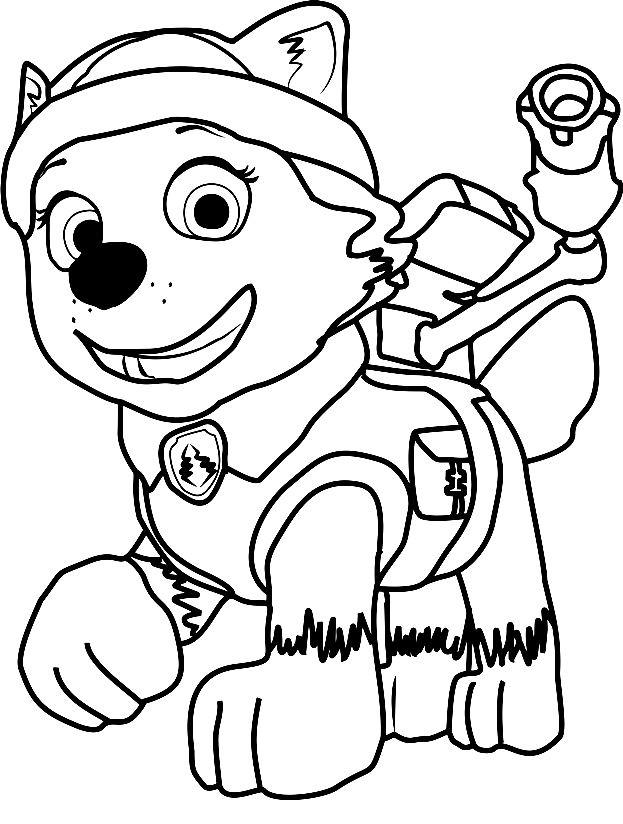 Everest paw patrol coloring pages printable for free download