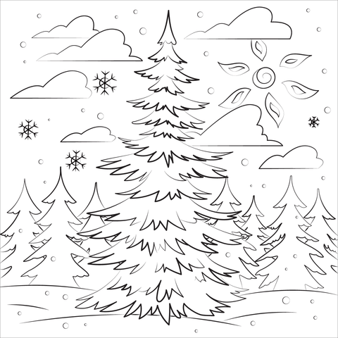 Evergreen tree coloring page tree coloring page precious moments coloring pages coloring pages