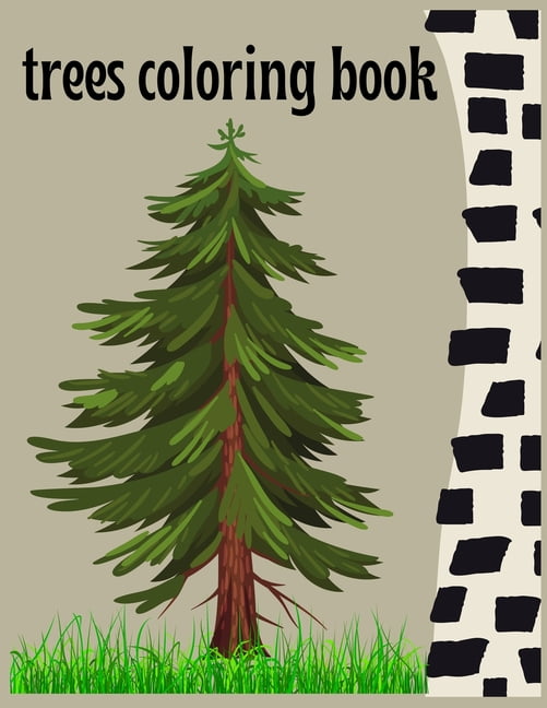 Trees coloring book trees and leaves coloring book for kids creative haven coloring books paperback