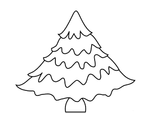 Evergreen conifer trees coloring pages and printable activities