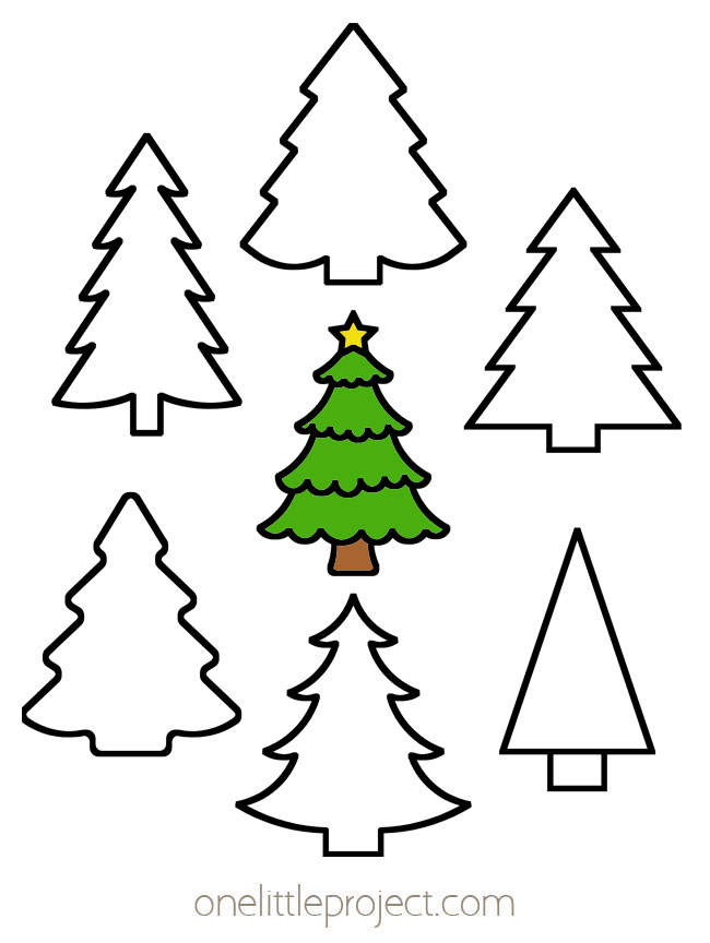 Christmas tree template free printable christmas tree outlines
