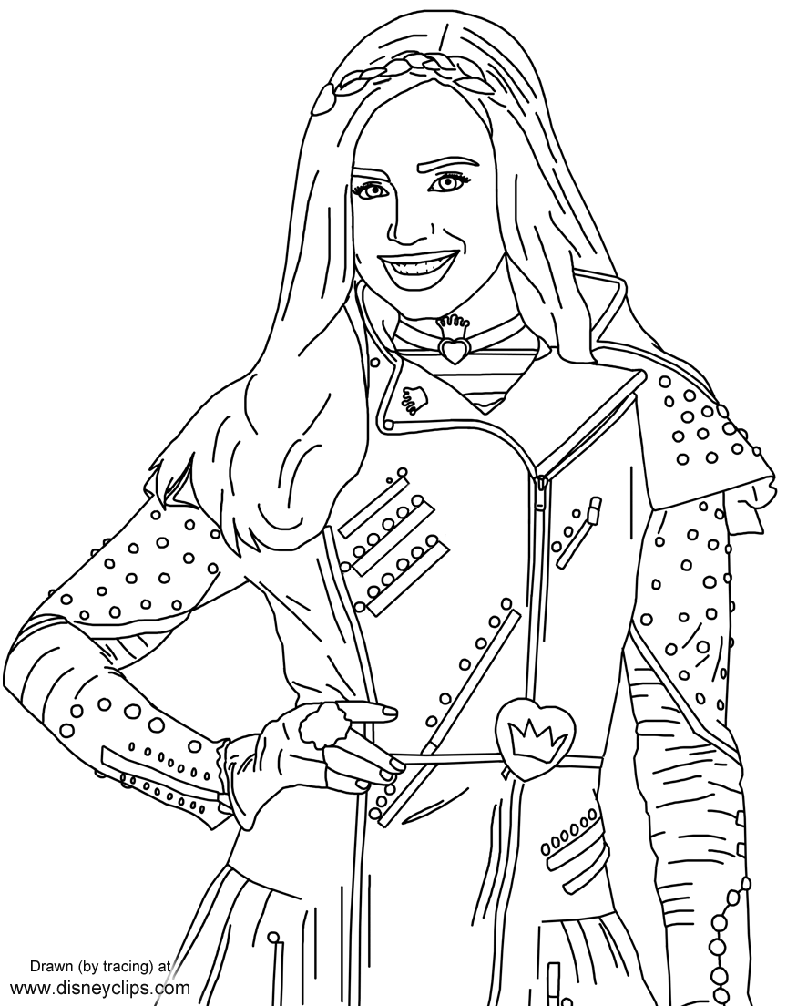 Evie from disneys descendants descendants coloring pages disney coloring pages barbie coloring pages