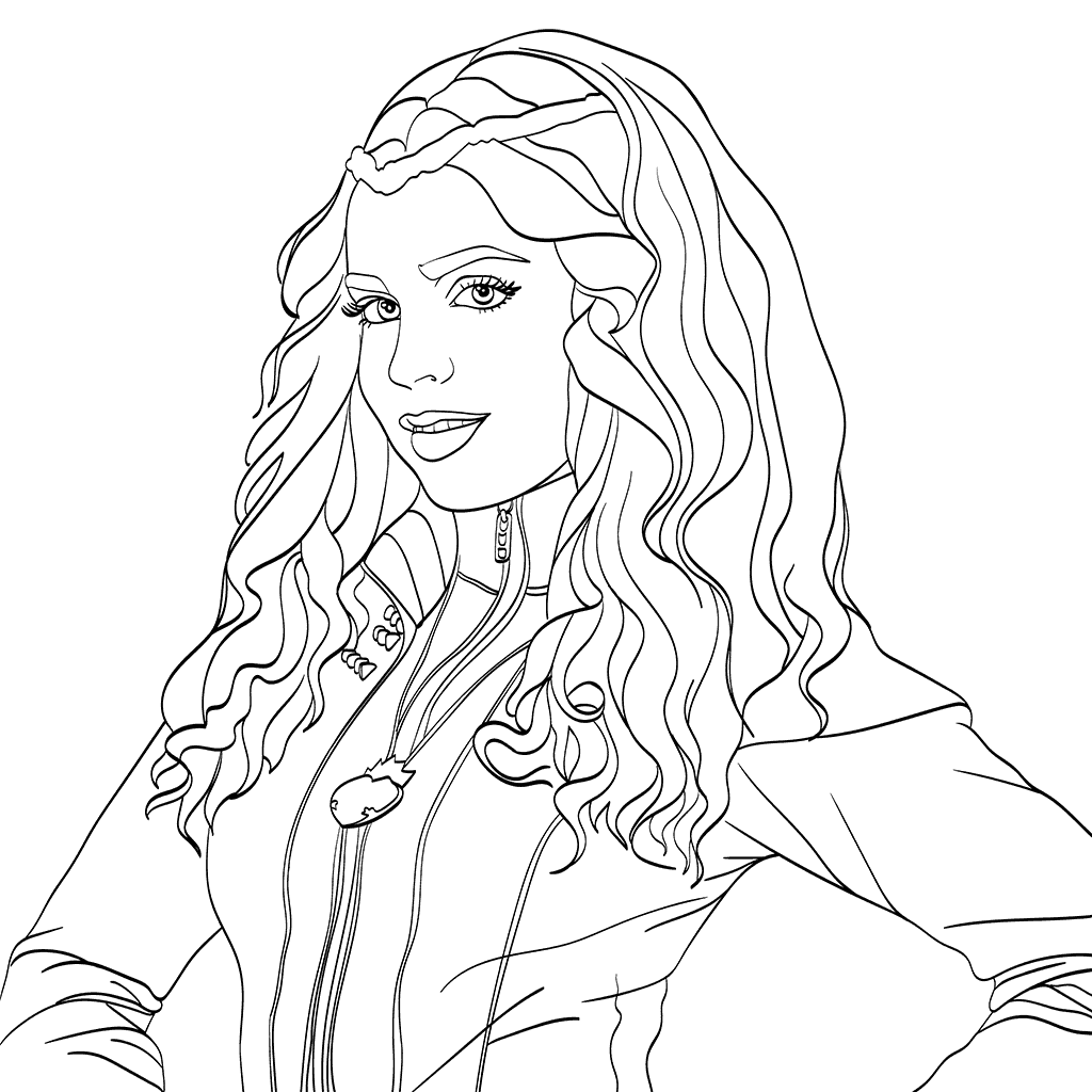 Evie descendants coloring page descendants coloring pages disney coloring pages cartoon coloring pages