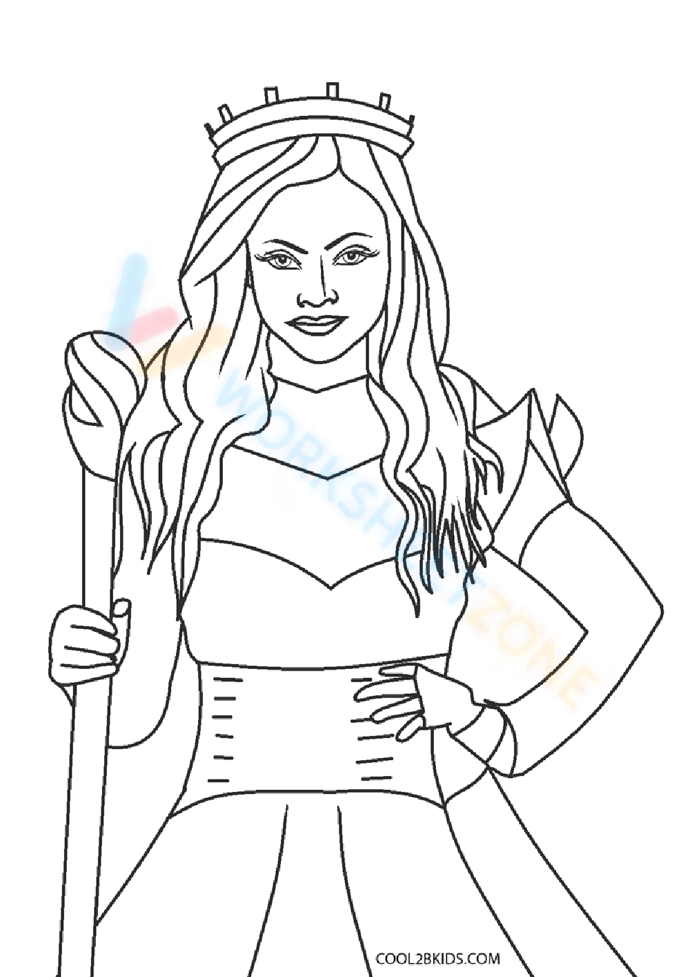 Free printable descendants coloring pages for kids